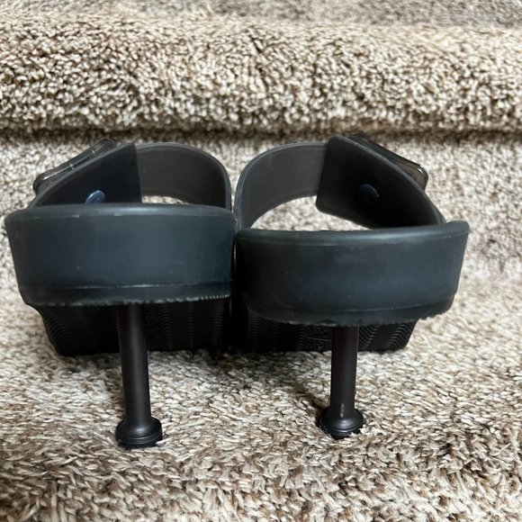 Balenciaga Women's Mallorca Slide PVC Jelly Logo Buckle Sandals. - Picture 6 of 14